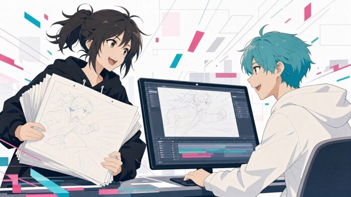日本工学院専門学校 マンガ・アニメーション科とグローバルアニメクリエイター科合同 オープンキャンパス「手で描く or AIで操る ～キミはどっちのクリエイター？～」