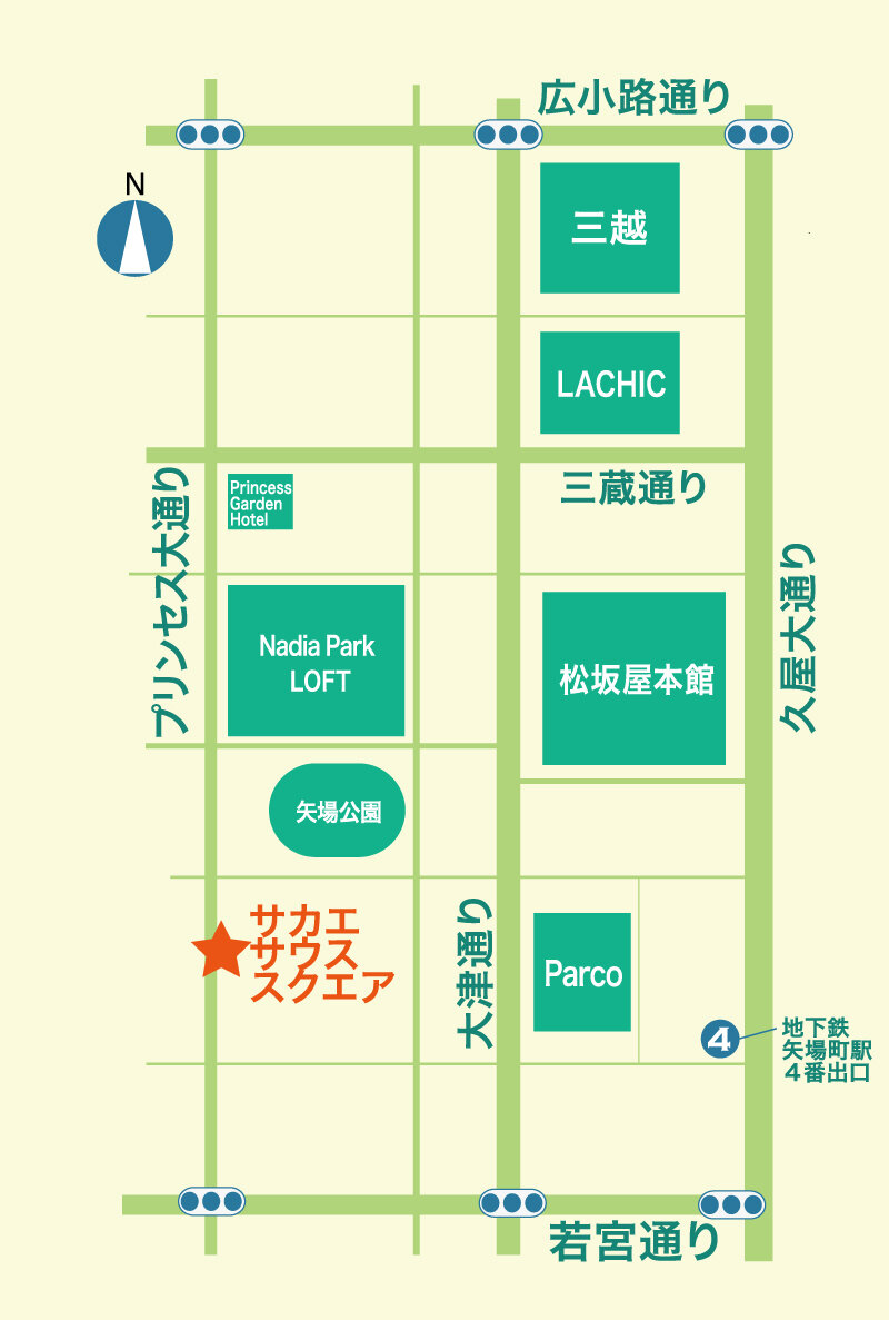 愛知県名古屋市中区栄3-25-39　サカエサウススクエア3D　マップ